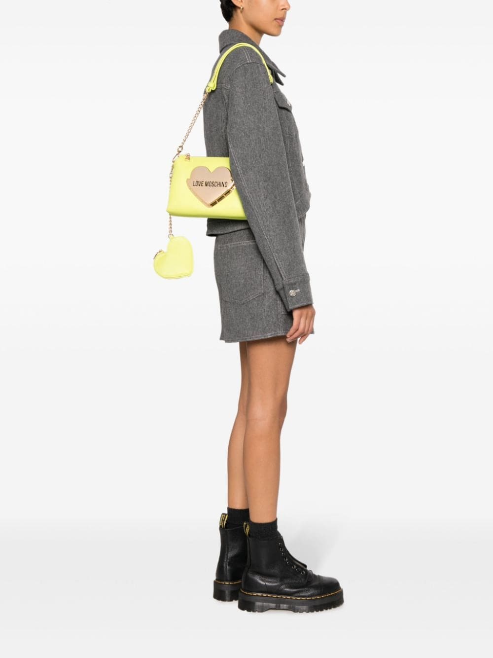 Love Moschino logo-plaque shoulder bag - Image 2