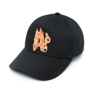 Palm Angels Burning monogram-embroidered baseball cap