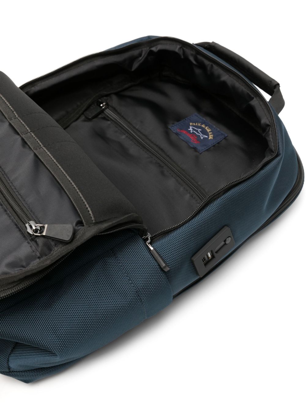 Paul & Shark logo-patch textured backpack - Image 4