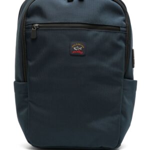 Paul & Shark logo-patch textured backpack