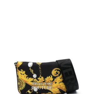 Versace Jeans Couture Barocco-print logo-lettering crossbody bag