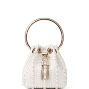 Jimmy Choo Bon Bon pearl-embellished mini bag
