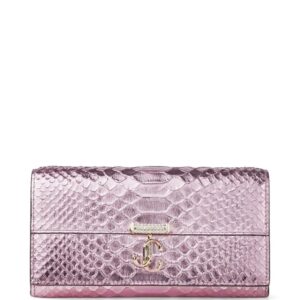 Jimmy Choo Avenue snakeskin-effect wallet-on-chain