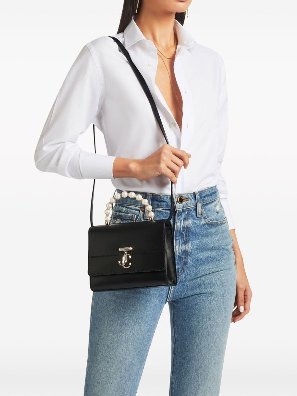 Jimmy Choo small Avenue leather tote bag - Image 2