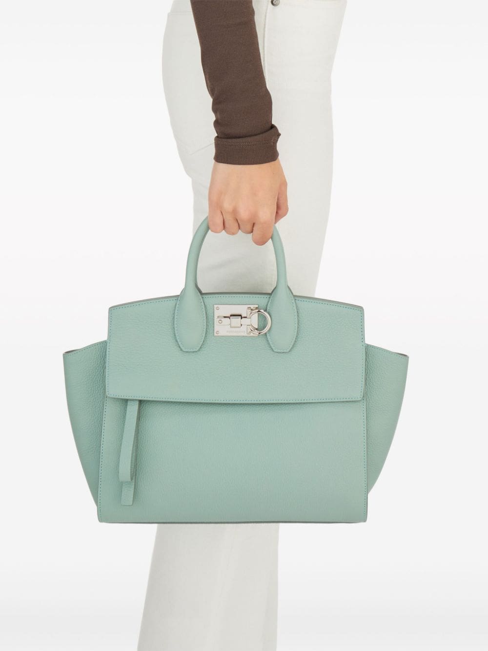 Ferragamo small Studio Soft leather tote bag - Image 3