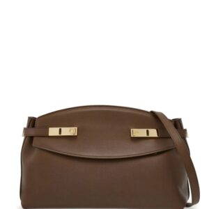 Ferragamo Gancini-plaque leather clutch bag