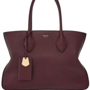 Ferragamo large logo-stamp leather tote bag