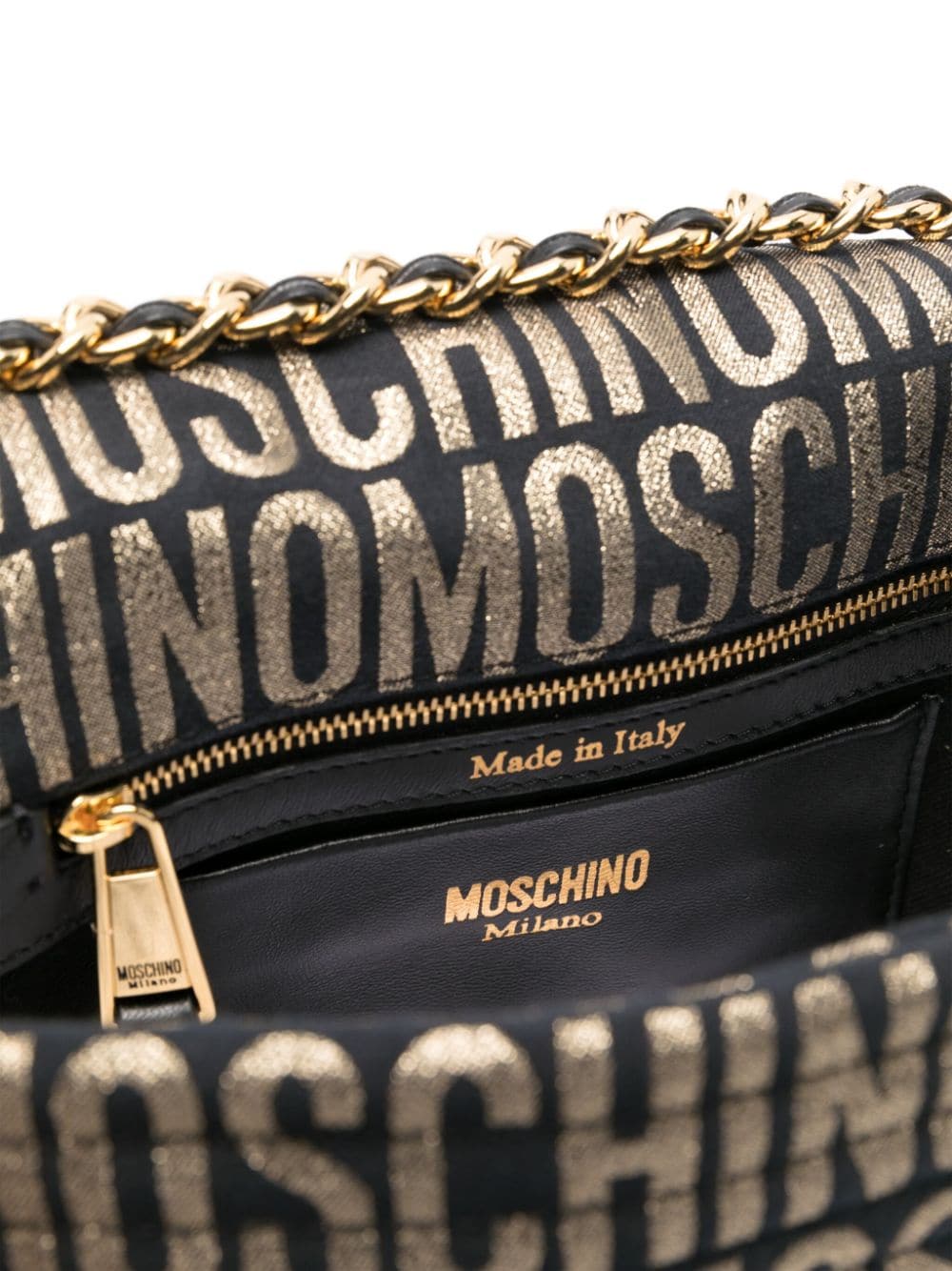 Moschino Biker logo-print shoulder bag - Image 5