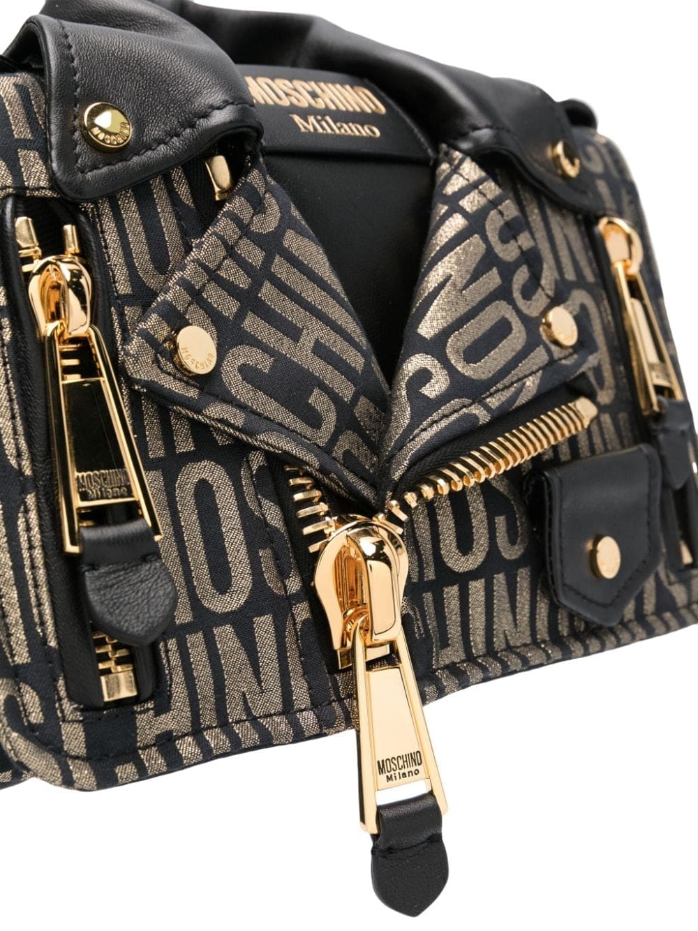 Moschino Biker logo-print shoulder bag - Image 4