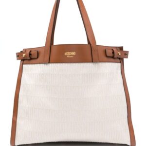 Moschino logo-jacquard open-top tote bag