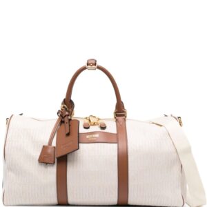 Moschino logo-jacquard duffle bag