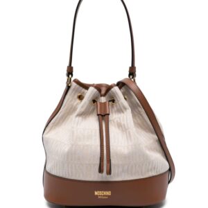 Moschino monogram-jacquard bucket bag