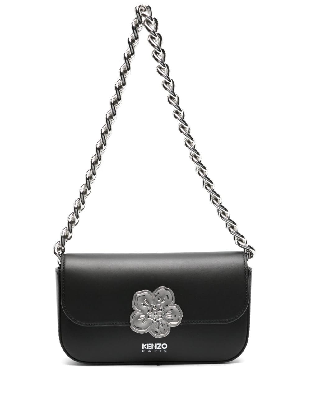 Kenzo Boke Flower-plaque leather shoulder bag