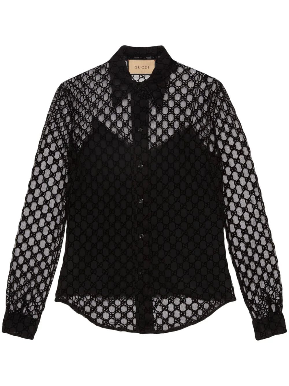 Gucci GG Supreme tulle shirt