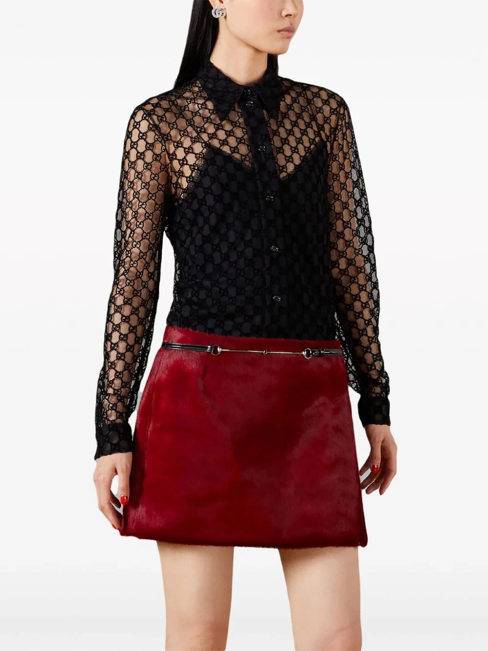 Gucci GG Supreme tulle shirt - Image 3