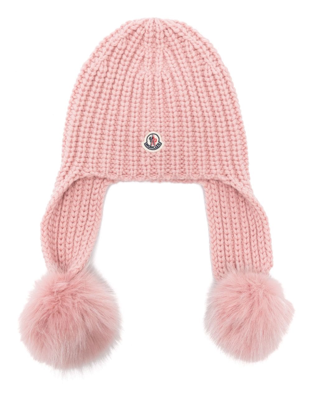 Moncler logo-appliqué pompom beanie