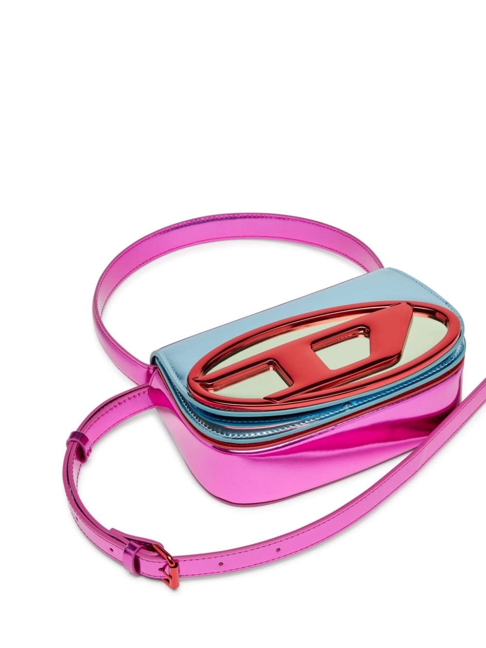 Diesel 1DR mirrored-finish shoulder bag - Image 4
