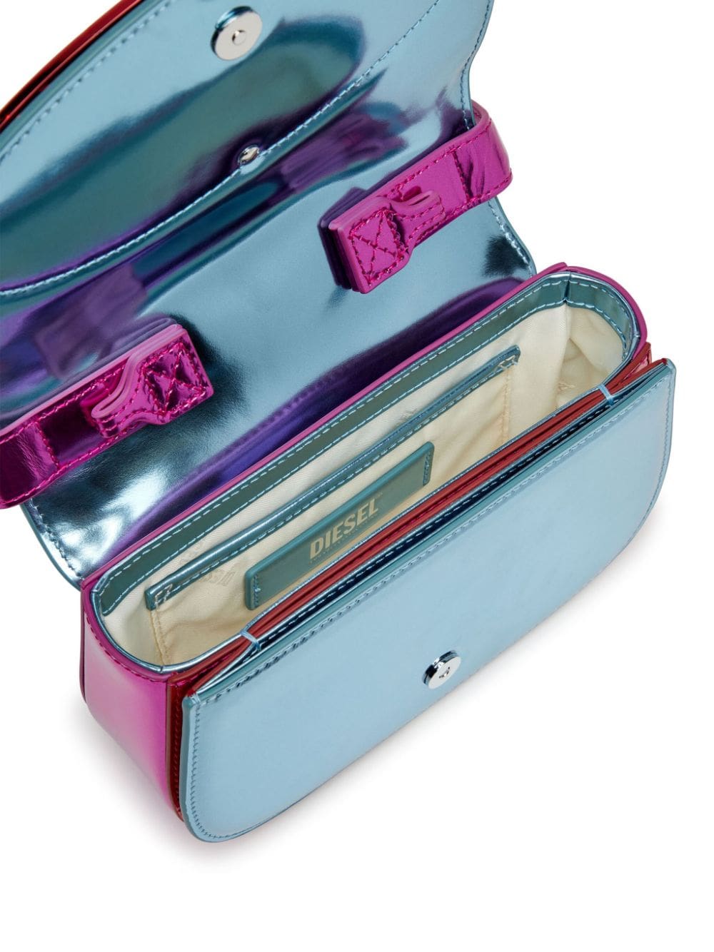 Diesel 1DR mirrored-finish shoulder bag - Image 5