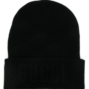 Gucci logo-embossed wool beanie