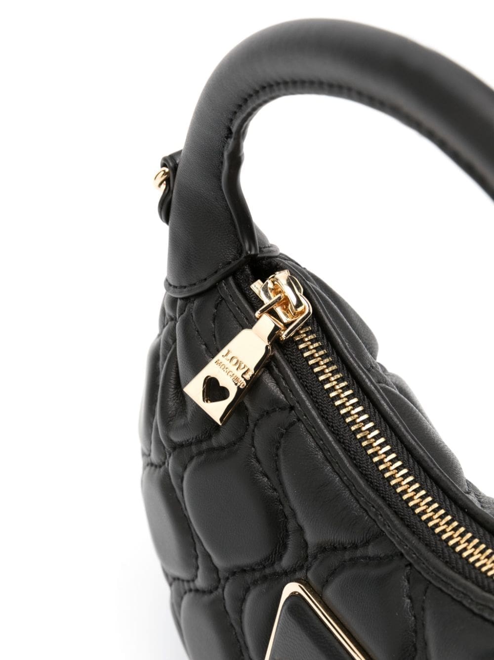 Love Moschino logo-plaque quilted tote bag - Image 4