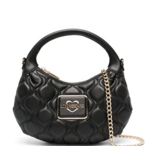 Love Moschino logo-plaque quilted tote bag