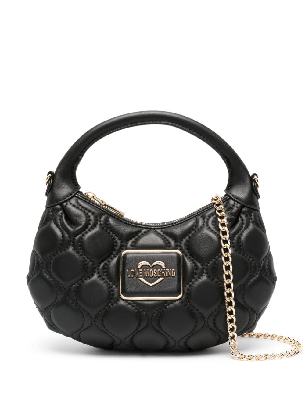 Love Moschino logo-plaque quilted tote bag