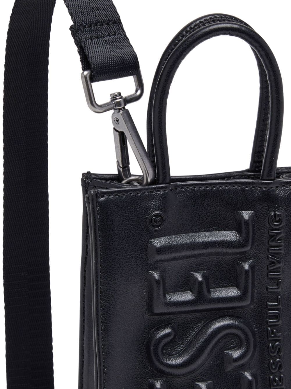 Diesel DSL 3D Mini X logo-embossed tote bag - Image 5