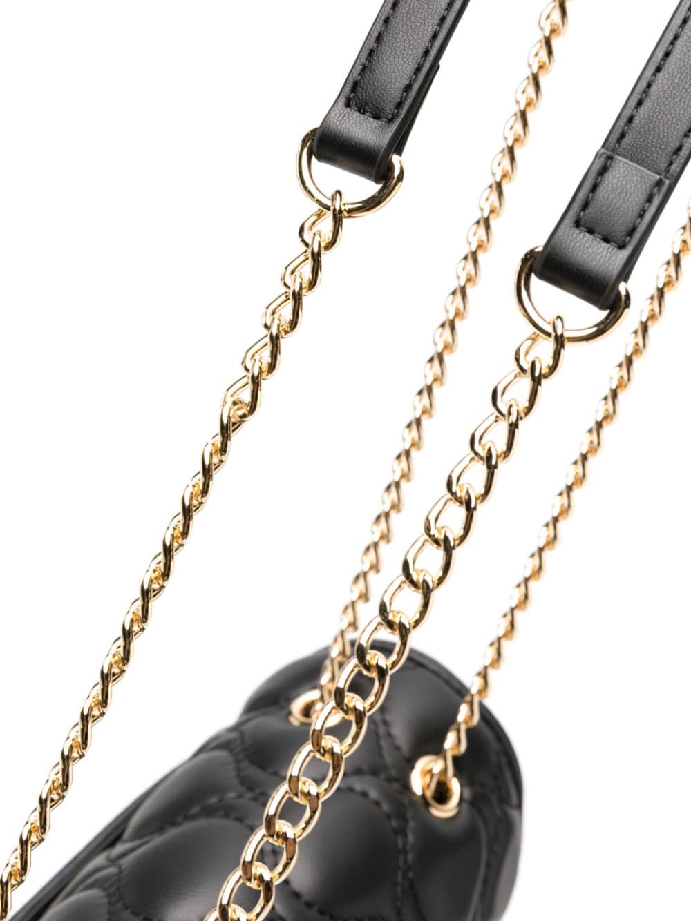 Love Moschino logo-plaque leather shoulder bag - Image 4