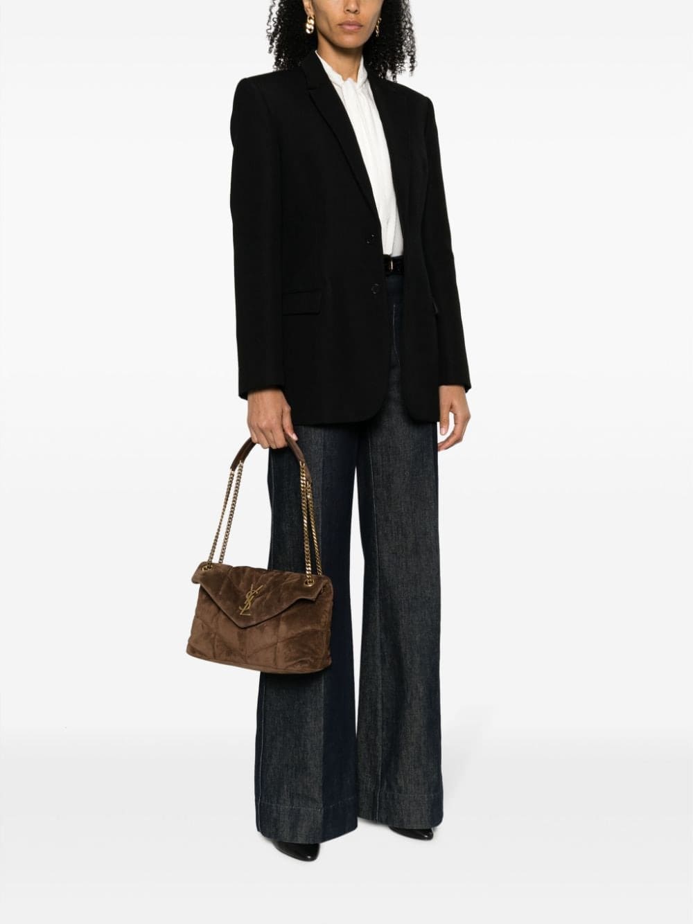 Saint Laurent Loulou Puffer small suede shoulder bag - Image 2