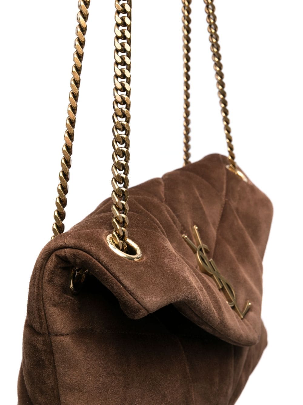 Saint Laurent Loulou Puffer small suede shoulder bag - Image 4