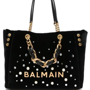 Balmain 1945 rhinestone-embellished tote bag
