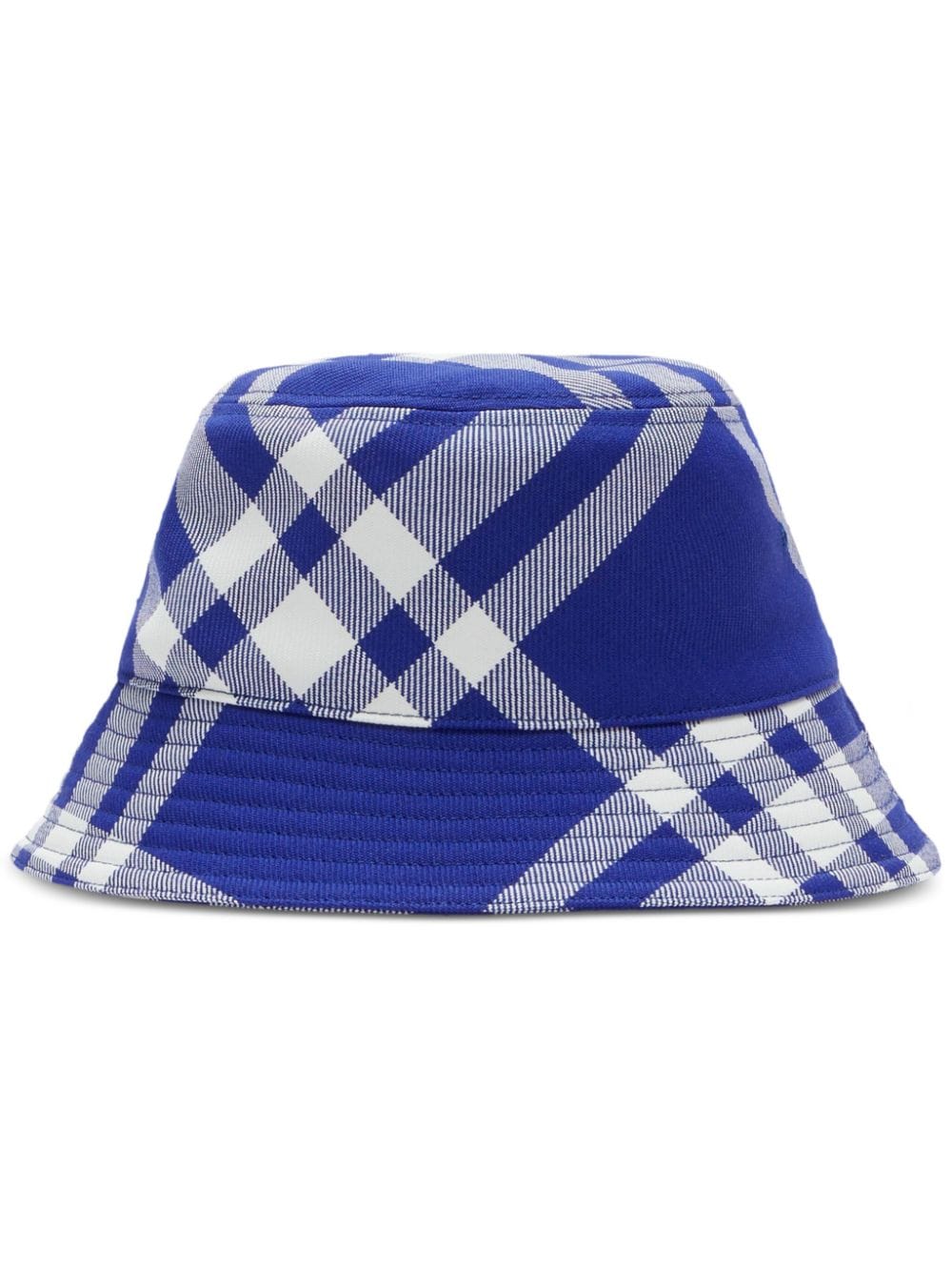 Burberry checked tonal-stitching bucket hat