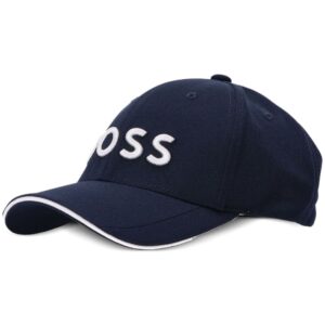 BOSS logo-embroidered contrasting-trim cap