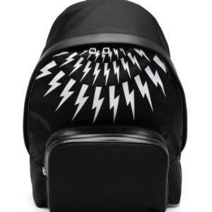 Neil Barrett Thunderbolt-print zipped backpack