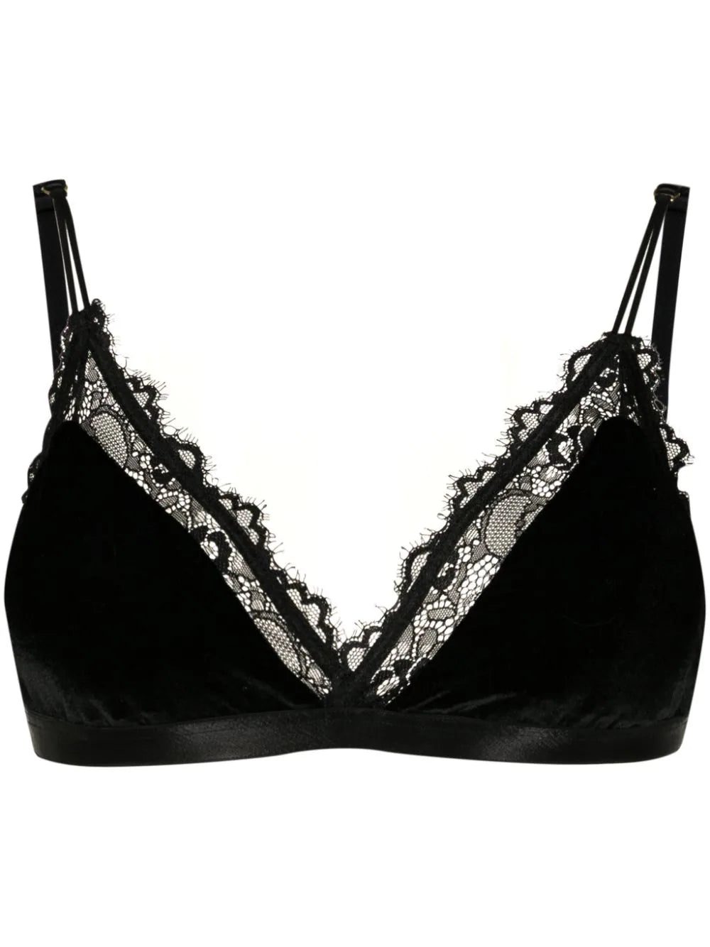 Lethicia Bronstein Andrea triangle-cup velvet top