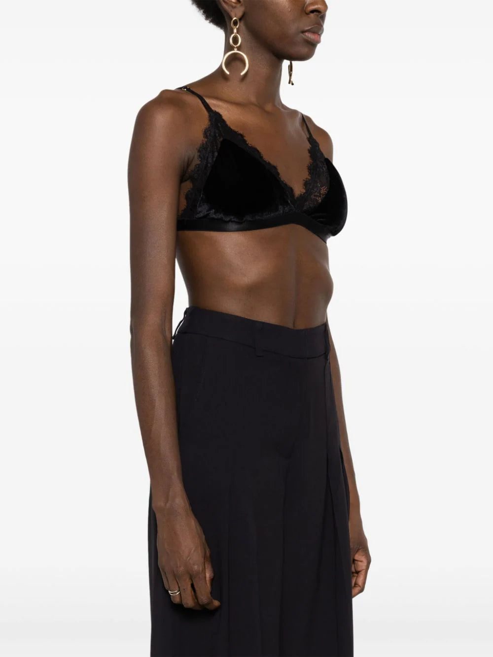 Lethicia Bronstein Andrea triangle-cup velvet top - Image 3