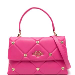 Love Moschino heart-motif quilted crossbody bag