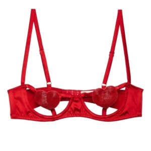 Fleur Du Mal Queen of Hearts balconette-style bra