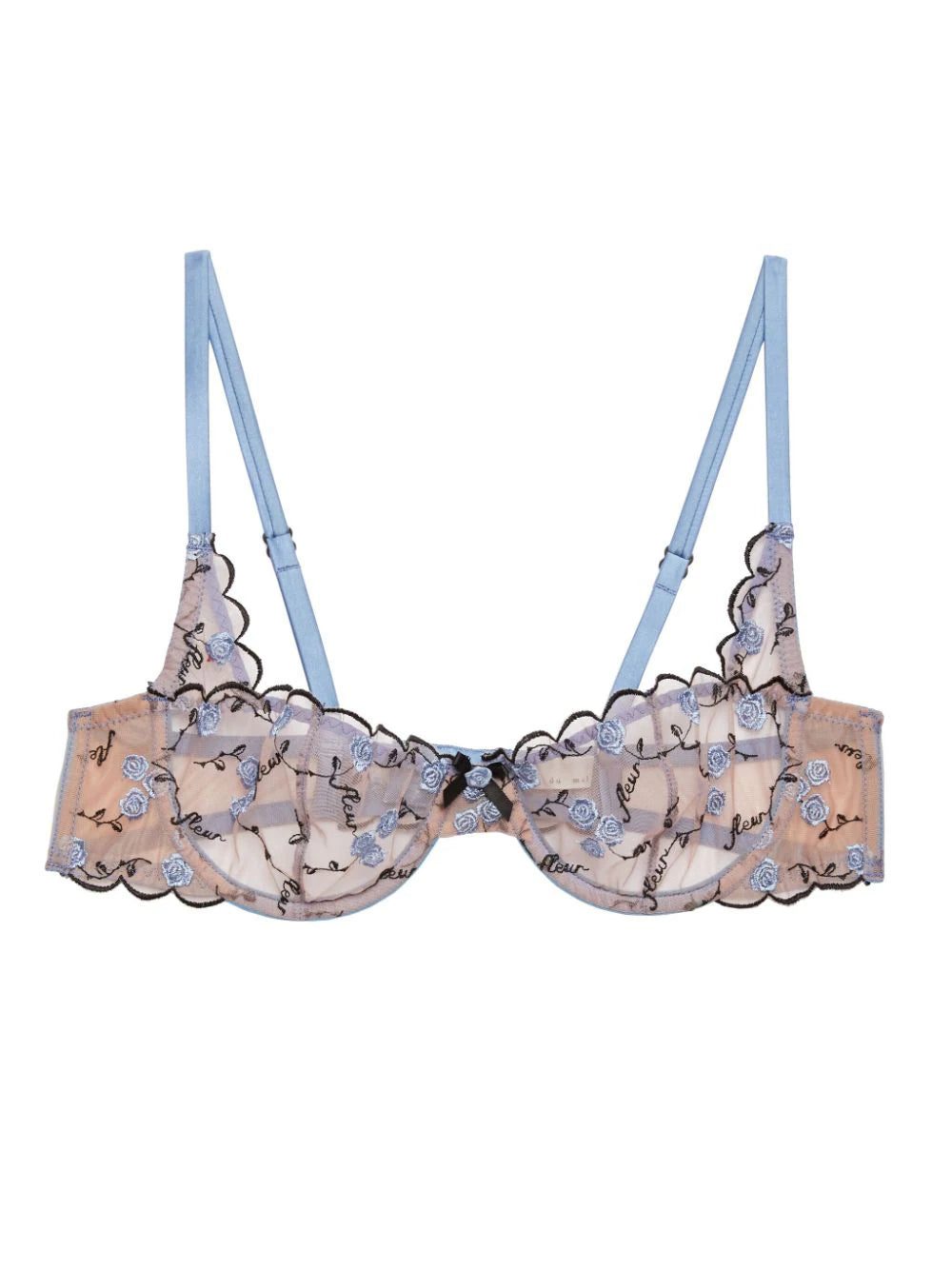 Fleur Du Mal Rose and Vine balconette-style bra