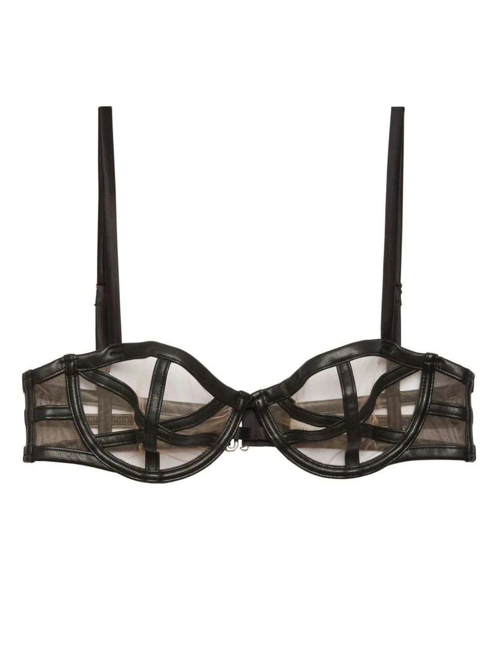 Fleur Du Mal caged balconette vegan leather bra