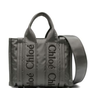 Chloé small Woody logo-embroidered tote bag