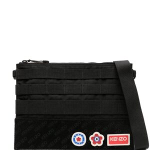 Kenzo Jungle detachable-patches messenger bag