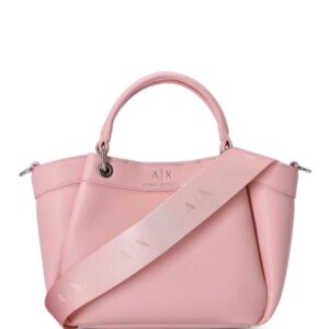 Armani Exchange logo-strap pebbled tote bag