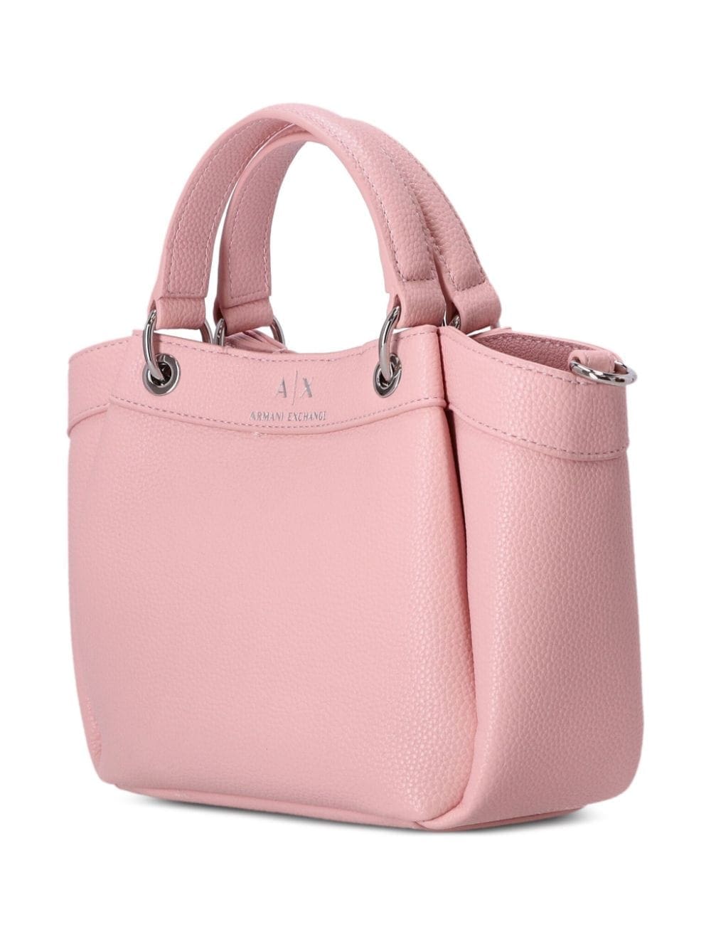 Armani Exchange logo-strap pebbled tote bag - Image 3