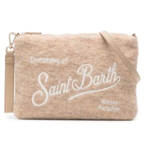 MC2 Saint Barth Kids logo-embroidered brushed crossbody bag