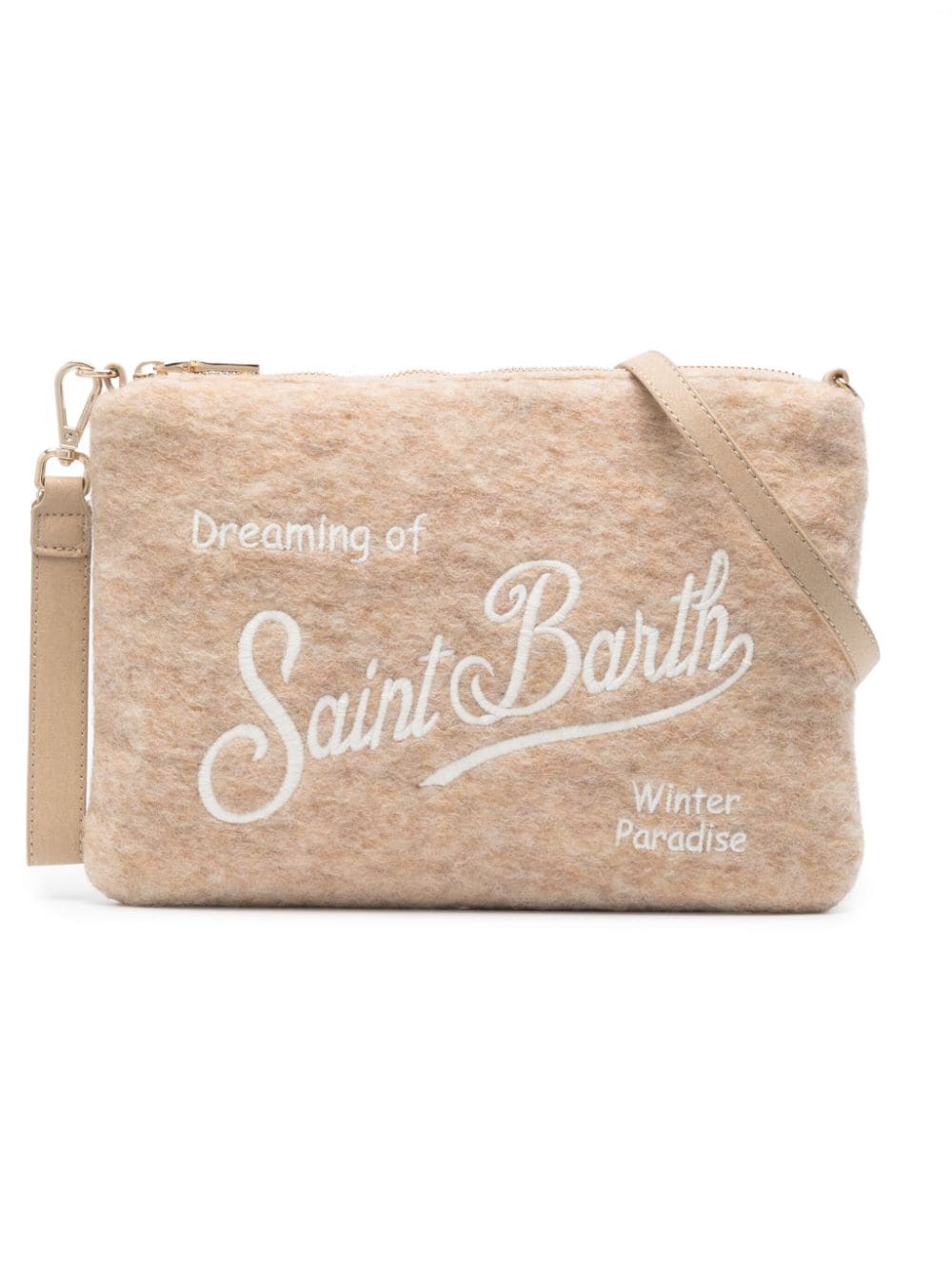 MC2 Saint Barth Kids logo-embroidered brushed crossbody bag