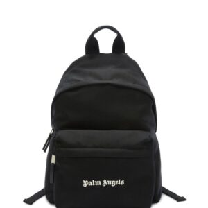 Palm Angels logo-embroidered canvas backpack