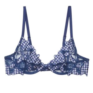 Fleur Du Mal floral-lace silk bra