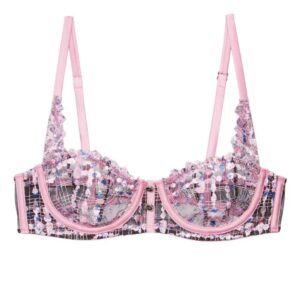 Fleur Du Mal Gabrielle embroidered balconette bra