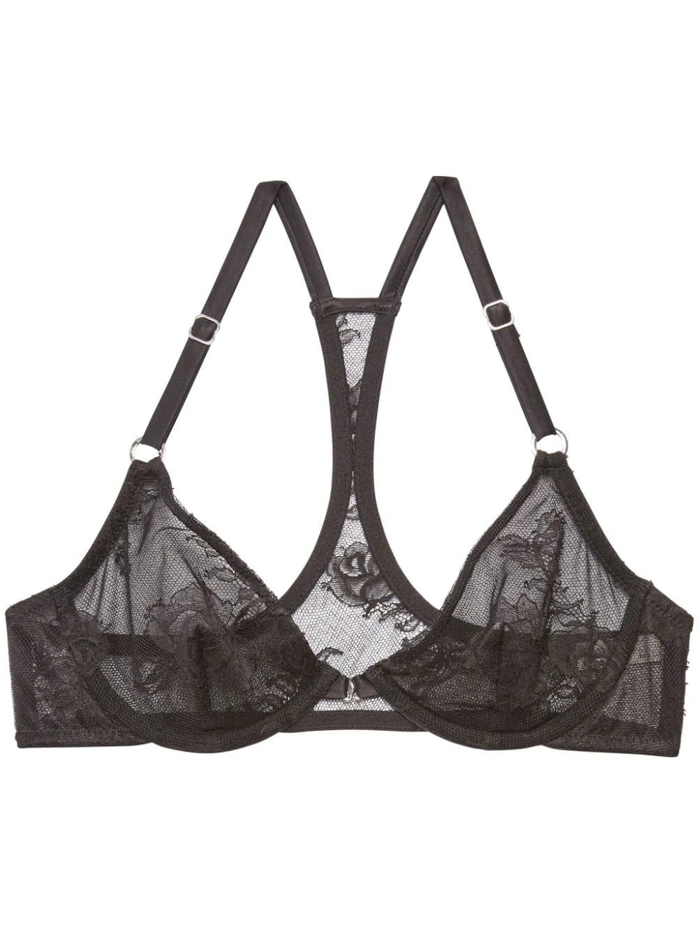 Fleur Du Mal Bouquet floral-lace racerback bra